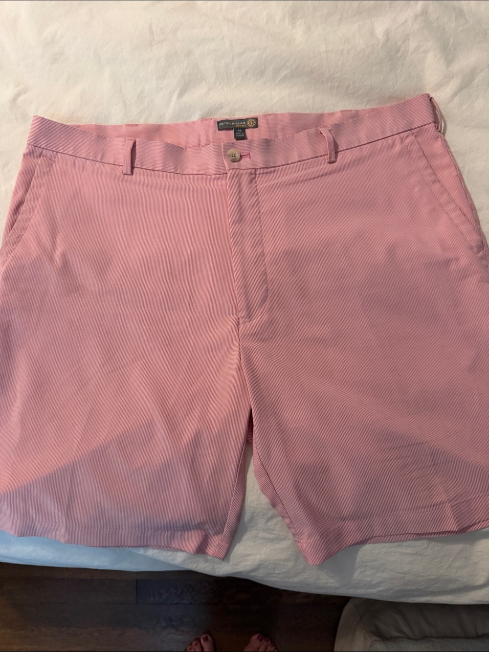 Peter Millar Red/White Striped Shorts